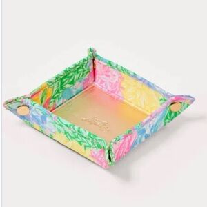 NWT LILLY PULITZER Multi Bright Delight Patch Catchall Tray